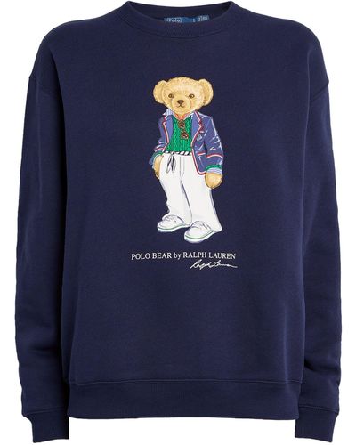 Polo Ralph Lauren Cotton-blend Polo Bear Sweatshirt - Blue