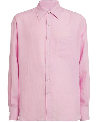 Commas Linen Shirt - Pink