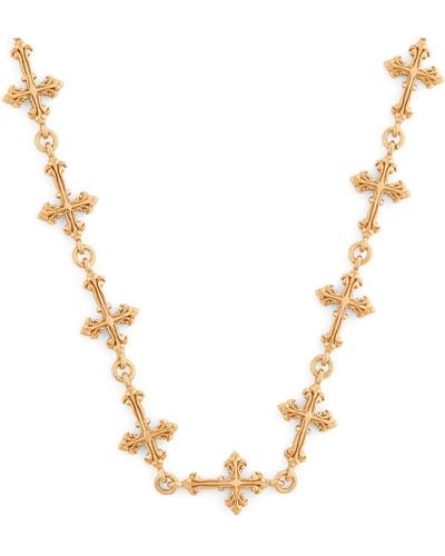 Emanuele Bicocchi Gold-plated Avelli Cross Necklace - Metallic