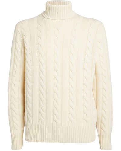Polo Ralph Lauren Wool-cashmere Cable-knit Sweater - White