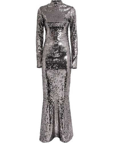 GOOD AMERICAN Sequin-embellished Maxi Dress - Gray