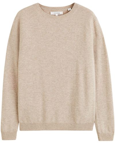 Chinti & Parker Wool-cashmere Heart-shaped Elbow Patch Sweater - Natural