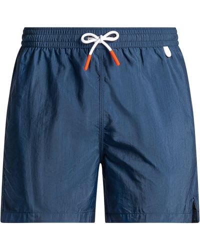 Isaia Logo-pocket Swim Shorts - Blue