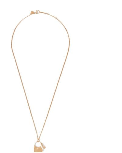 Prada Handbag Pendant Necklace - Metallic