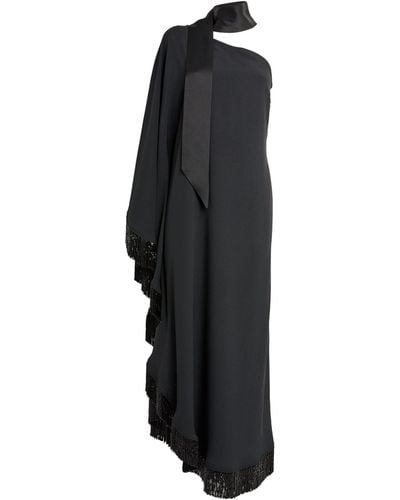 ‎Taller Marmo Fringed Ubud New Orleans Dress - Black