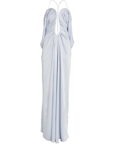 Victoria Beckham Frame-detail Cut-out Maxi Dress - White
