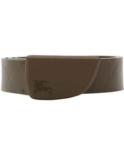 Burberry Leather Shield Belt - Brown