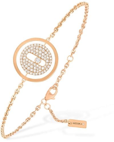 Messika Rose Gold And Diamond Lucky Move Bracelet - White
