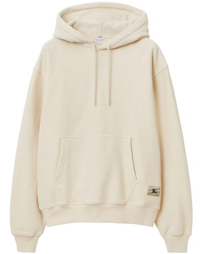 Burberry Cotton Hoodie - Natural