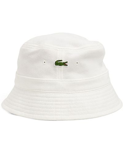 Lacoste Cotton Bucket Hat - White