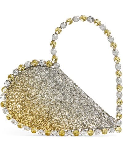 L'ALINGI Exclusive Glitter Embellished Ombré Love Clutch Bag - White