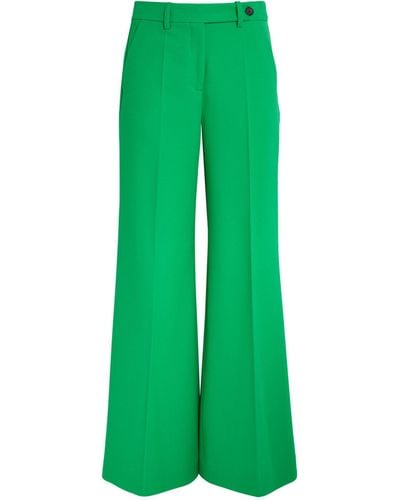 ME+EM Me+em Flared Tailored Trousers - Green