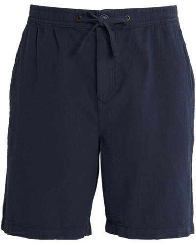Barbour Seersucker Melbury Shorts - Blue