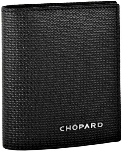 Chopard Leather Classic Folded Card Holder - Black