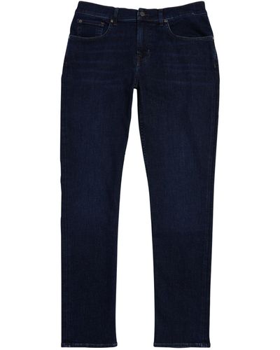 7 For All Mankind Slimmy Tapered Lux Performance Plus Jeans - Blue