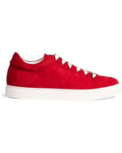 Isaia Suede Sneakers - Red
