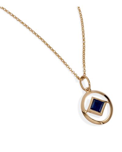 Annoushka Yellow Gold And Sapphire Birthstone Necklace - Metallic