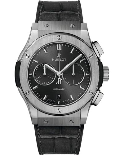 Hublot Titanium Classic Fusion Chronograph Watch 42mm - Grey