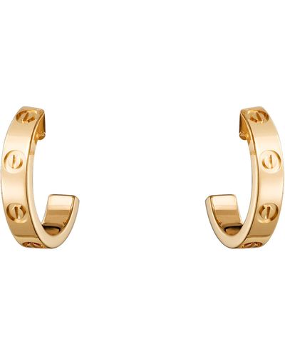Cartier Yellow Gold Love Hoop Earrings - Metallic