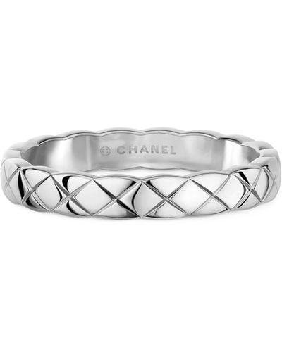 Chanel White Gold Coco Crush Ring - Metallic