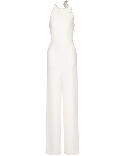 Valentino Garavani Silk Flower-detail Jumpsuit - White