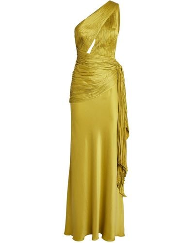 Maria Lucia Hohan Mlh M Bliss One Shoulder Gown - Metallic