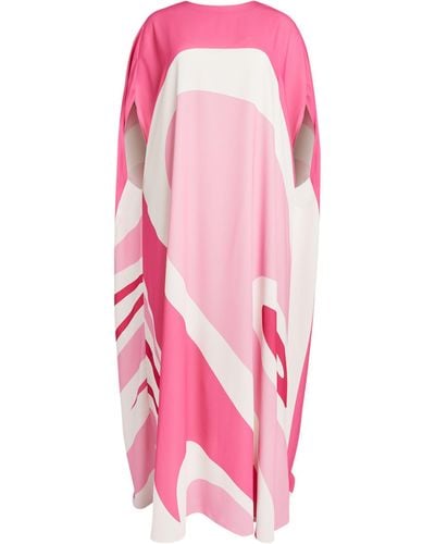 Marina Rinaldi Printed Kaftan Maxi Dress - Pink