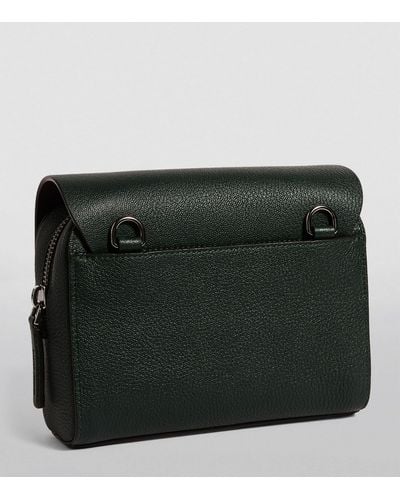 Giorgio Armani Leather Crossbody Bag - Black