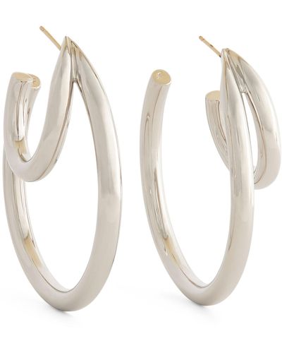 Jennifer Fisher Large Double Lilly Hoop Earrings - White