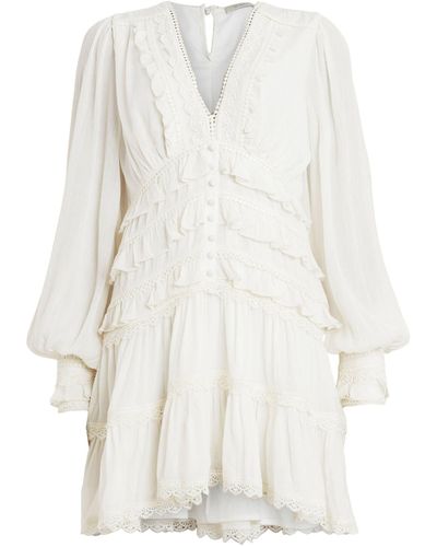 AllSaints Cotton Zora Mini Dress - White