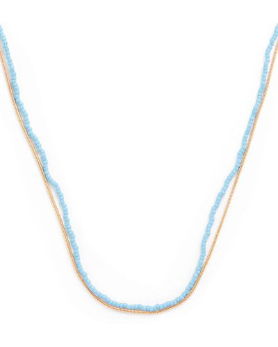 Roxanne Assoulin Turquoise The Line Necklace - Metallic