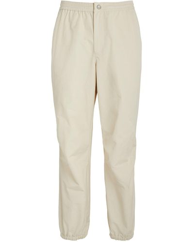 Theory Cotton-blend Cuffed Track Pants - Natural