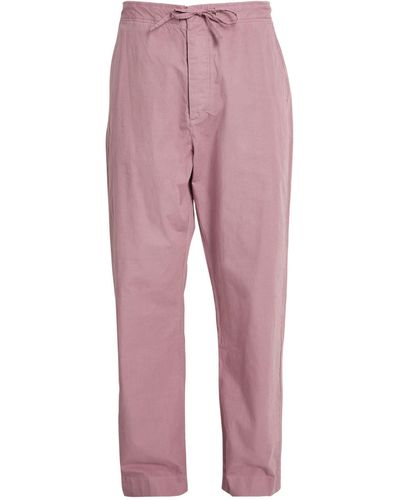 Rag & Bone Peached-cotton Trousers - Red