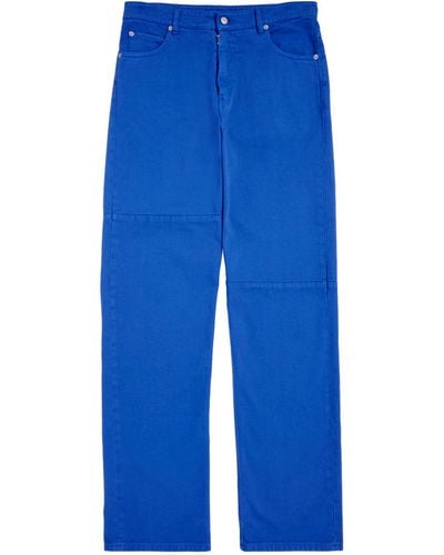 MM6 by Maison Martin Margiela Bull Denim Straight Carpenter Jeans - Blue