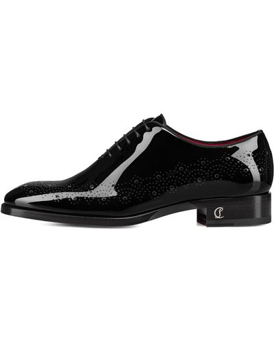 Christian Louboutin Corteobello Leather Oxford Shoes - Black