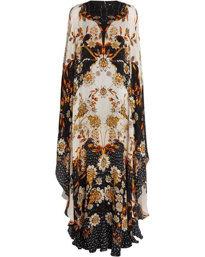 Mary Katrantzou Silk Taylor Kaftan Dress - Natural