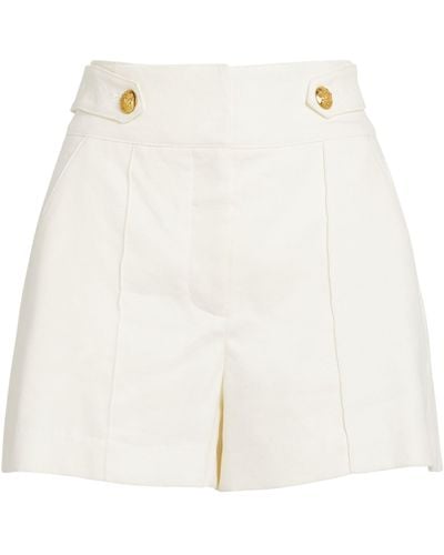 Veronica Beard Linen-blend Runo Shorts - White