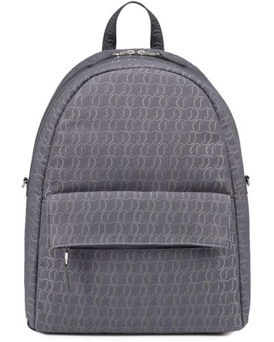 Christian Louboutin Zip N Flap Logo Backpack - Grey