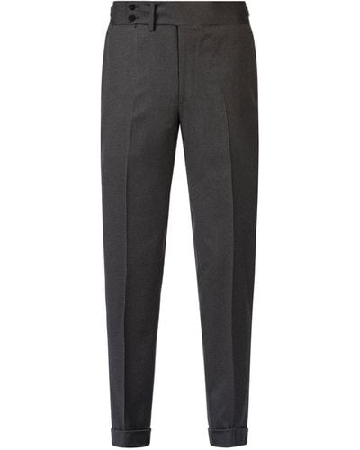 Isaia Wool Tailored Pants - Grey