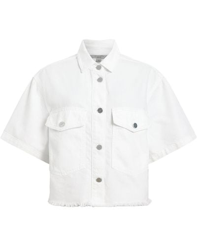 AllSaints Tove Short-sleeve Denim Shirt - White