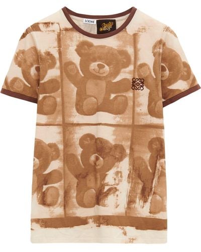 Loewe X Paula's Ibiza Teddy Bear Print T-shirt - Natural