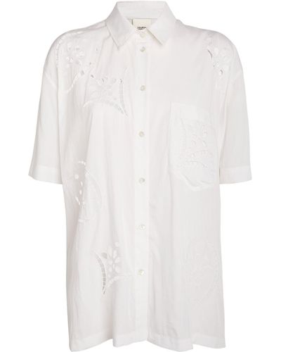 Isabel Marant Broderie Anglaise Bilya Shirt - White