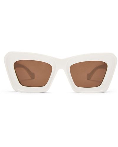 Loewe Bevelled Cat Eye Sunglasses - White