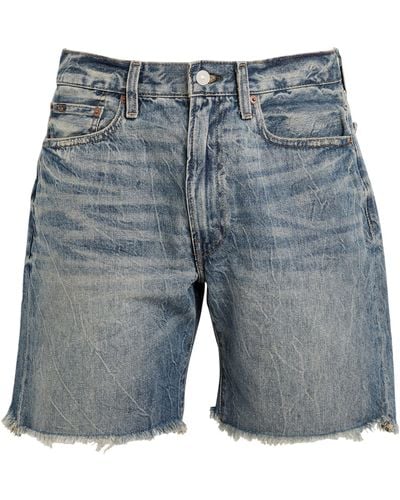 Polo Ralph Lauren Frayed Denim Shorts - Blue