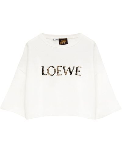 Loewe X Paula's Ibiza Embroidered Logo T-shirt - White