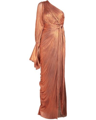 Maria Lucia Hohan Silk One-shoulder Palmer Gown - Orange
