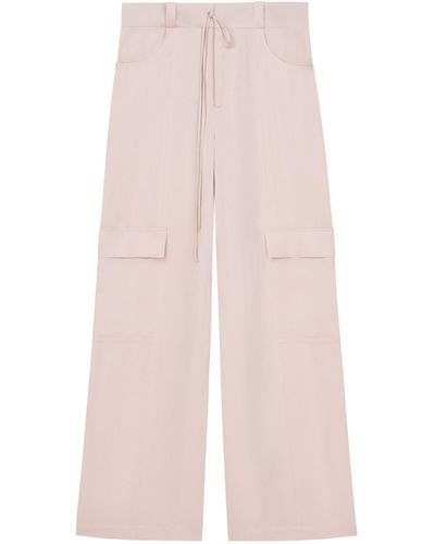 Aeron Satin Opal Cargo Trousers - Pink