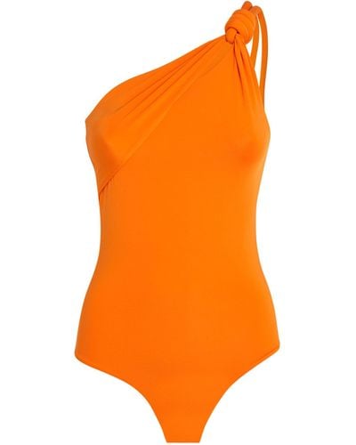 Maygel Coronel Asymmetrical Tajiri Swimsuit - Orange