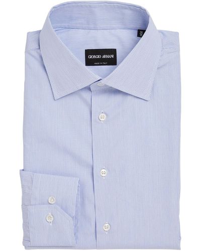 Giorgio Armani Cotton Twill Shirt - Blue