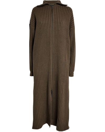 Fear Of God Ribbed Longline Cardigan - Brown